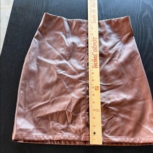 Brown Leather Mini Skirt shein size 6/ medium